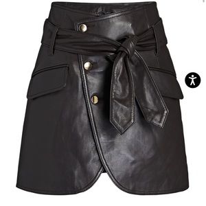 MARISSA WEBB Katrina black Leather Mini Skirt -NWT - 8